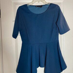 NY&Co Blue Peplum Top